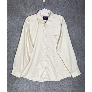 Alimens & Gentle Flex Luxury Style Button‎ Up Dress Shirt Mens Size 2XL Pocket